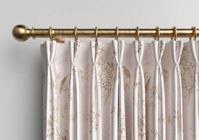 Shabby Chic by Rachel Ashwell Bird Chinoiserie, Pink Tan - Made to Measure Curtains - Image 10
